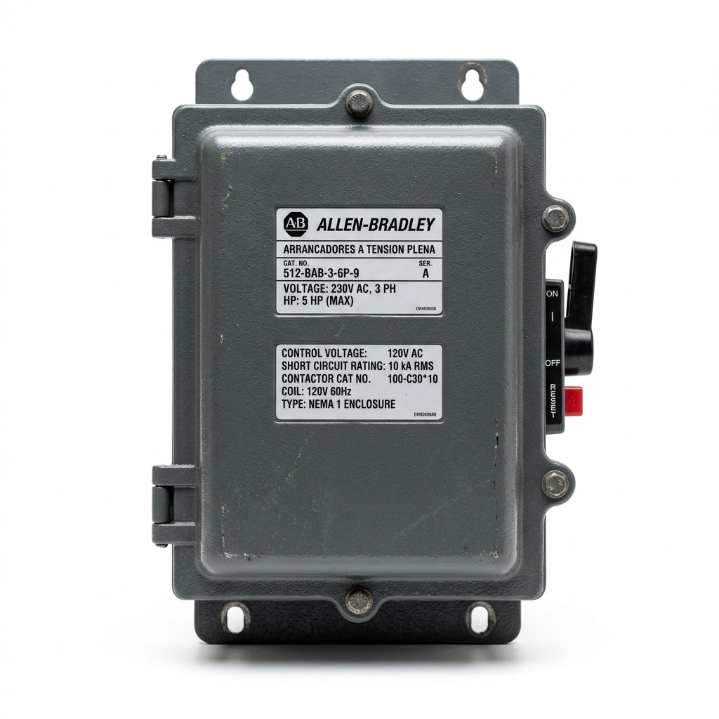 ALLEN-BRADLEY 512-BAB-3-6P-9 ARRANCADORES A TENSION PLENA