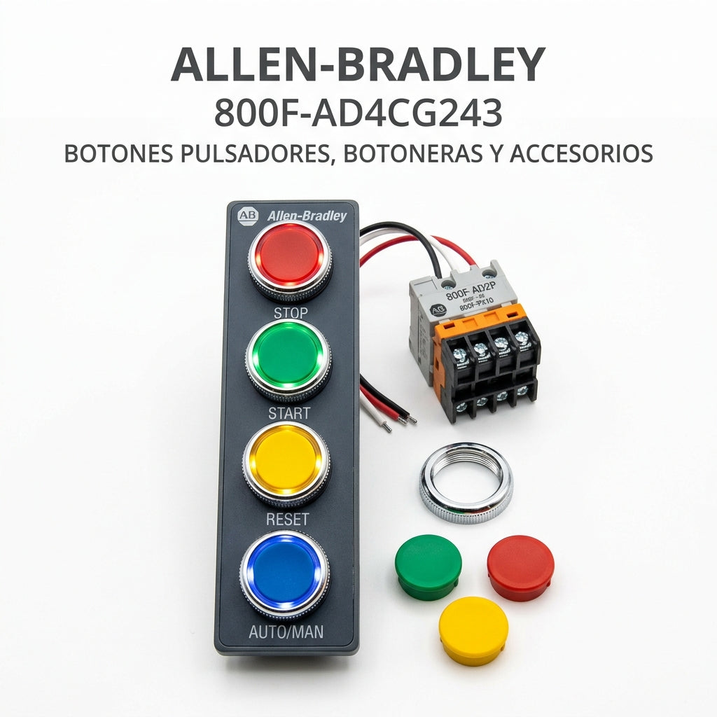 ALLEN-BRADLEY 800F-AD4CG243 BOTONES PULSADORES BOTONERAS Y ACCESORIOS