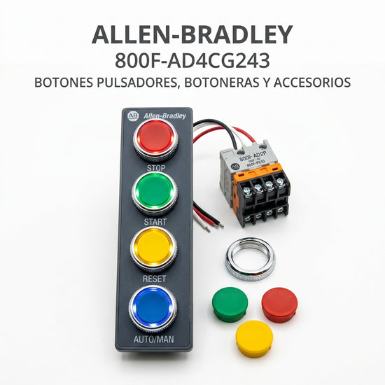 ALLEN-BRADLEY 800F-AD4CG243 BOTONES PULSADORES BOTONERAS Y ACCESORIOS