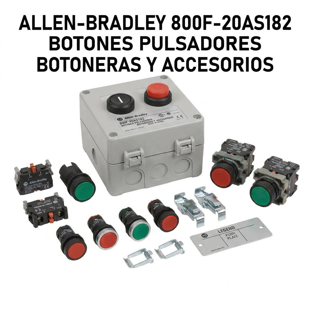 ALLEN-BRADLEY 800F-20AS182 BOTONES PULSADORES BOTONERAS Y ACCESORIOS