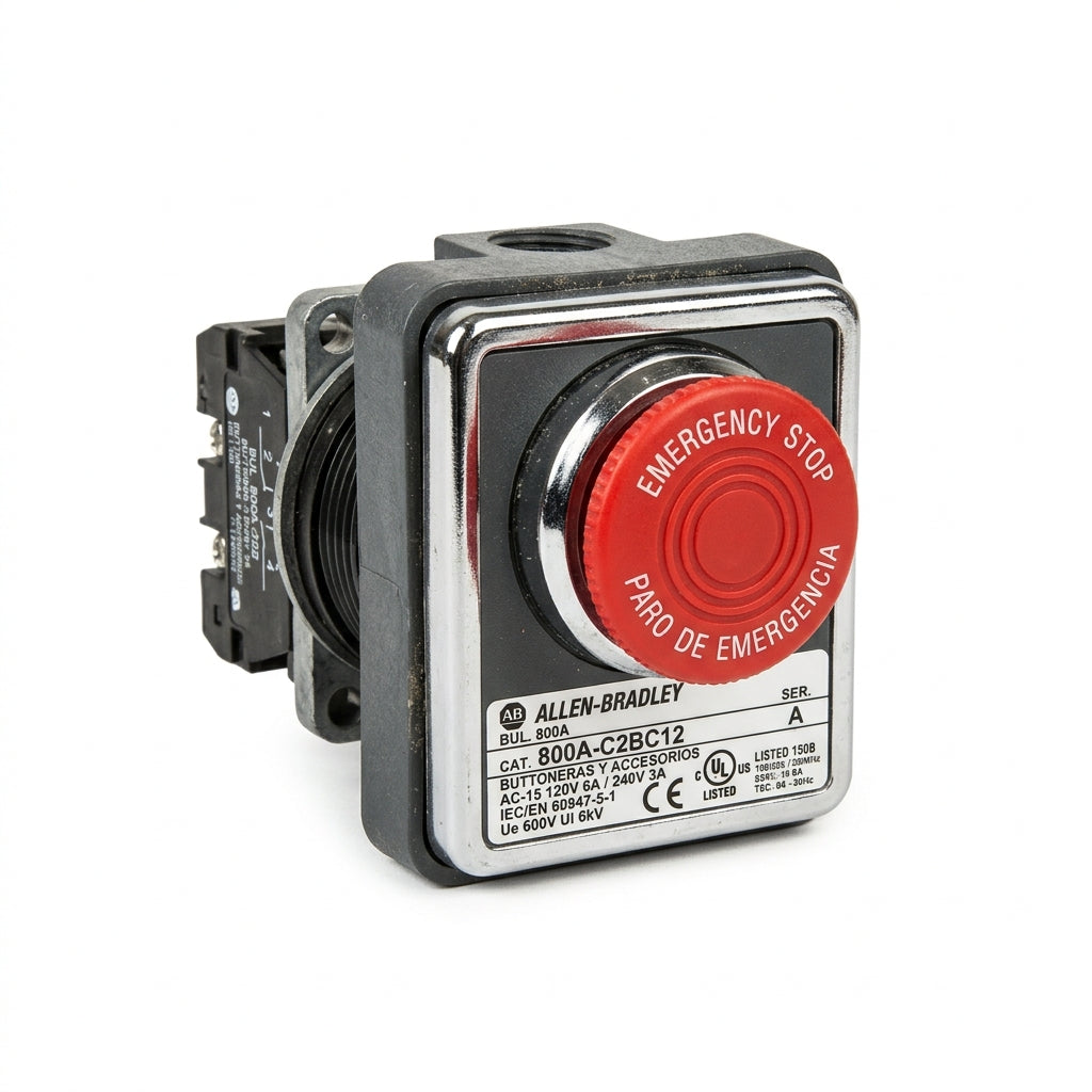 ALLEN-BRADLEY 800A-C2BC12 BOTONES PULSADORES BOTONERAS Y ACCESORIOS