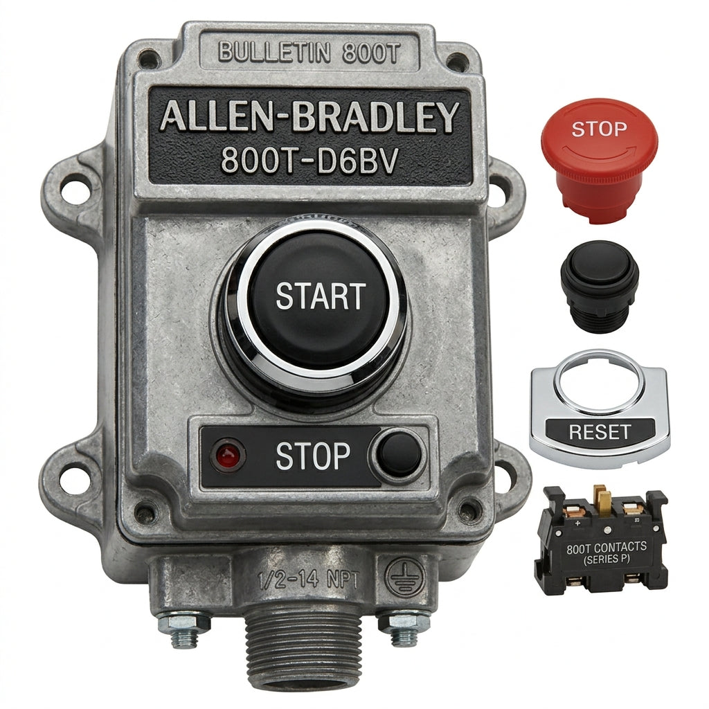 ALLEN-BRADLEY 800T-D6BV BOTONES PULSADORES BOTONERAS Y ACCESORIOS
