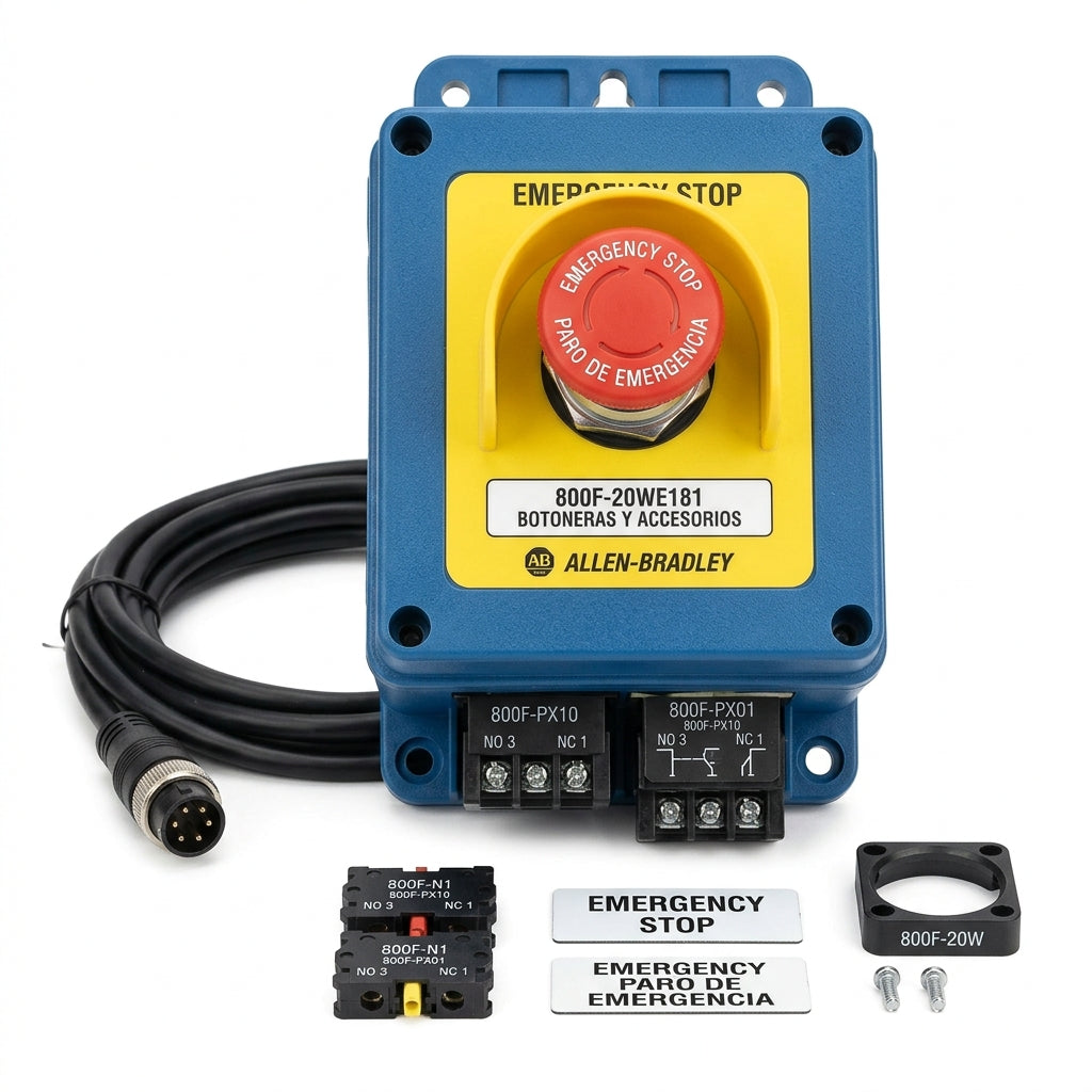 ALLEN-BRADLEY 800F-20WE181 BOTONES PULSADORES BOTONERAS Y ACCESORIOS