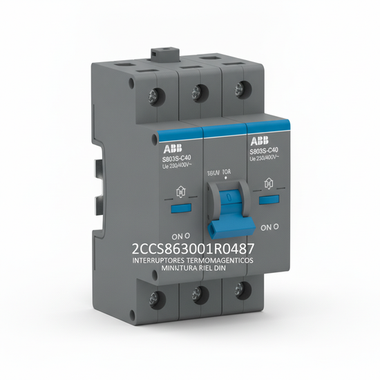 ABB 2CCS863001R0487 INTERRUPTORES TERMOMAGNETICOS MINIATURA RIEL DIN