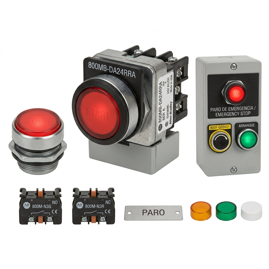 ALLEN-BRADLEY 800MB-DA24RRA BOTONES PULSADORES BOTONERAS Y ACCESORIOS