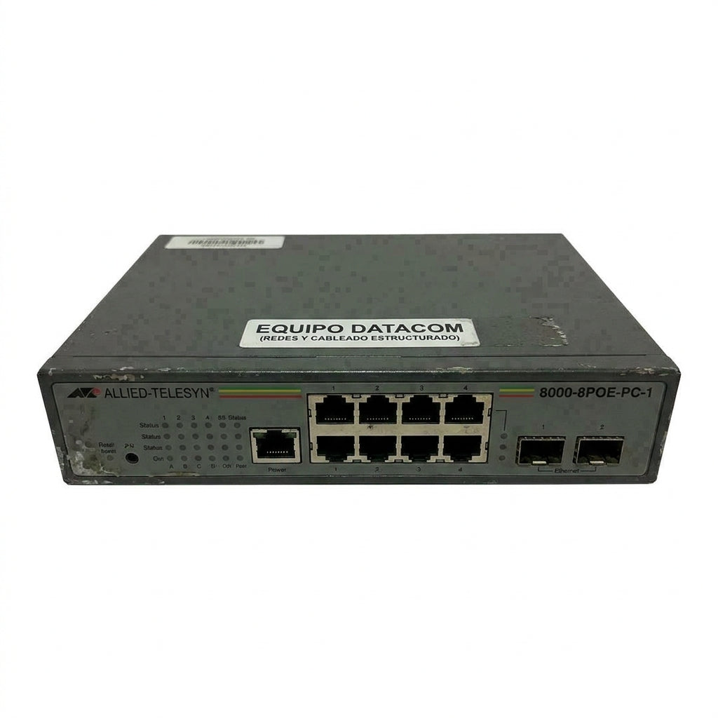ALLIED-TELESYN 8000-8POE-PC-1 EQUIPO DATACOM (REDES Y CABLEADO ESTRUCTURADO)