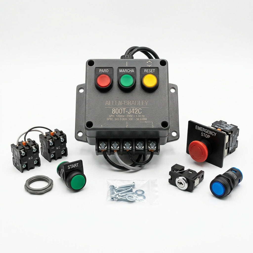 ALLEN-BRADLEY 800T-J42C BOTONES PULSADORES BOTONERAS Y ACCESORIOS