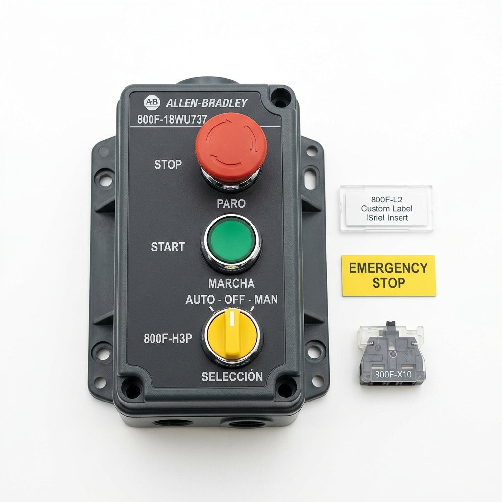 ALLEN-BRADLEY 800F-18WU737 BOTONES PULSADORES BOTONERAS Y ACCESORIOS