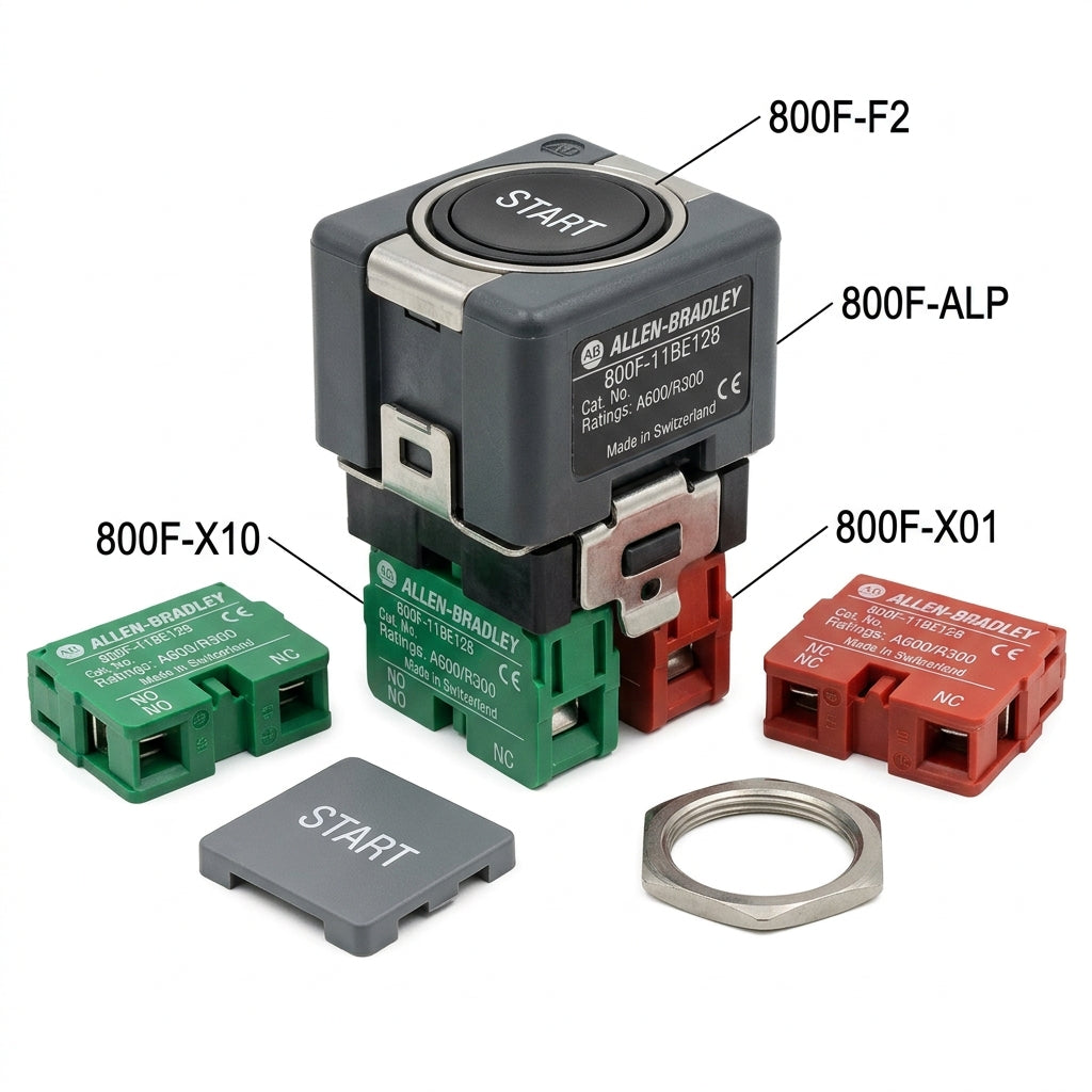 ALLEN-BRADLEY 800F-11BE128 BOTONES PULSADORES BOTONERAS Y ACCESORIOS