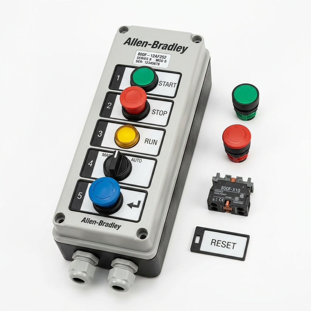 ALLEN-BRADLEY 800F-12AF252 BOTONES PULSADORES BOTONERAS Y ACCESORIOS