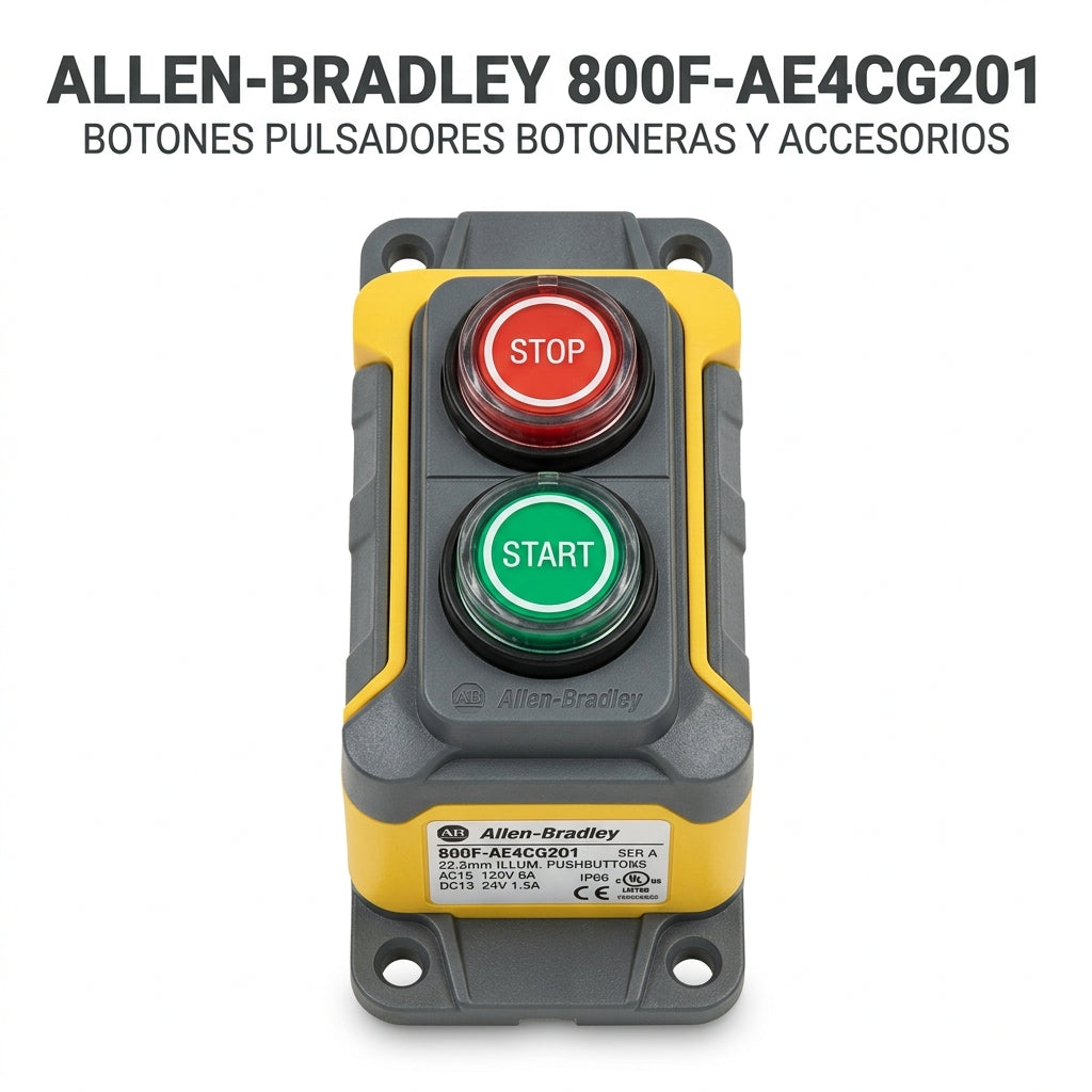ALLEN-BRADLEY 800F-AE4CG201 BOTONES PULSADORES BOTONERAS Y ACCESORIOS