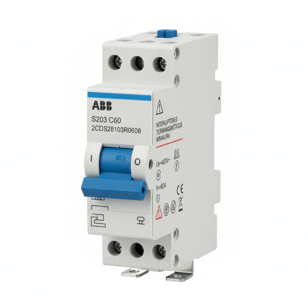 ABB 2CDS283103R0608 INTERRUPTORES TERMOMAGNETICOS MINIATURA RIEL DIN