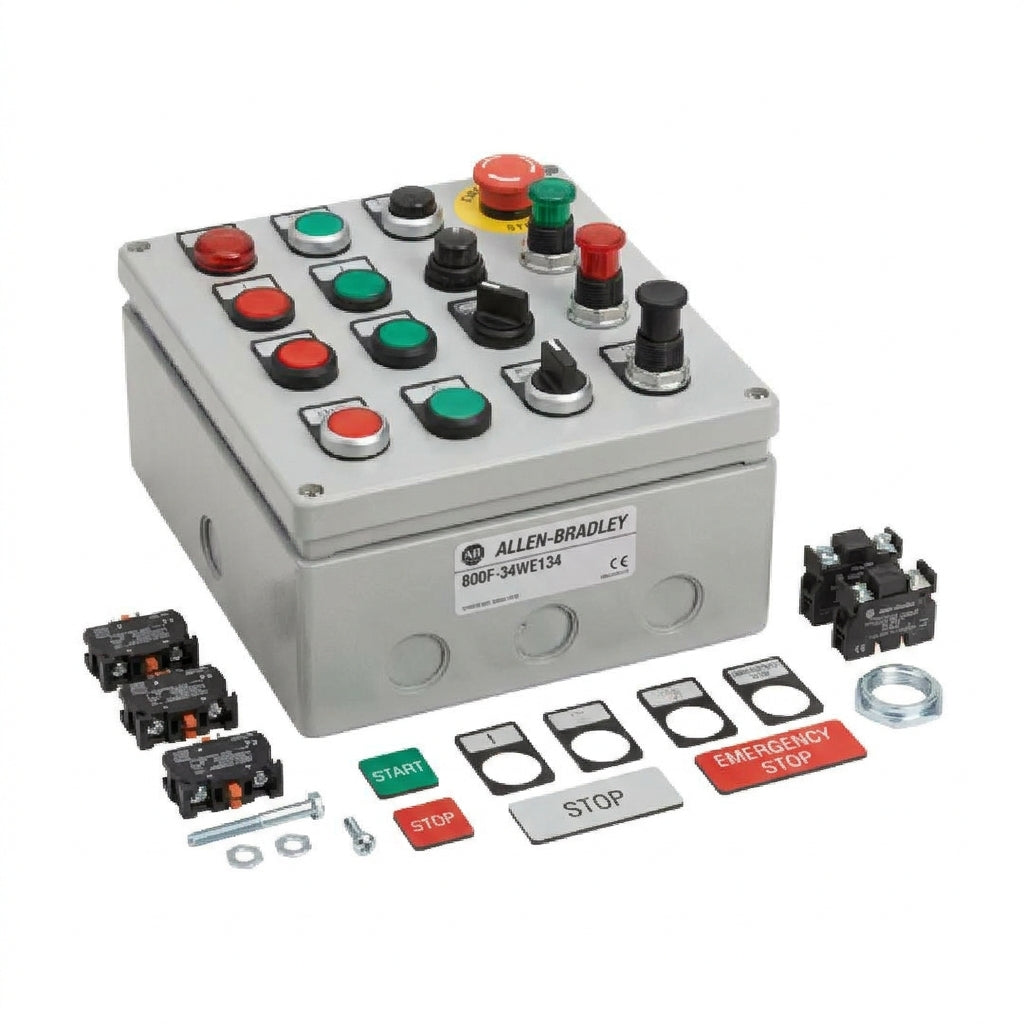 ALLEN-BRADLEY 800F-34WE134 BOTONES PULSADORES BOTONERAS Y ACCESORIOS