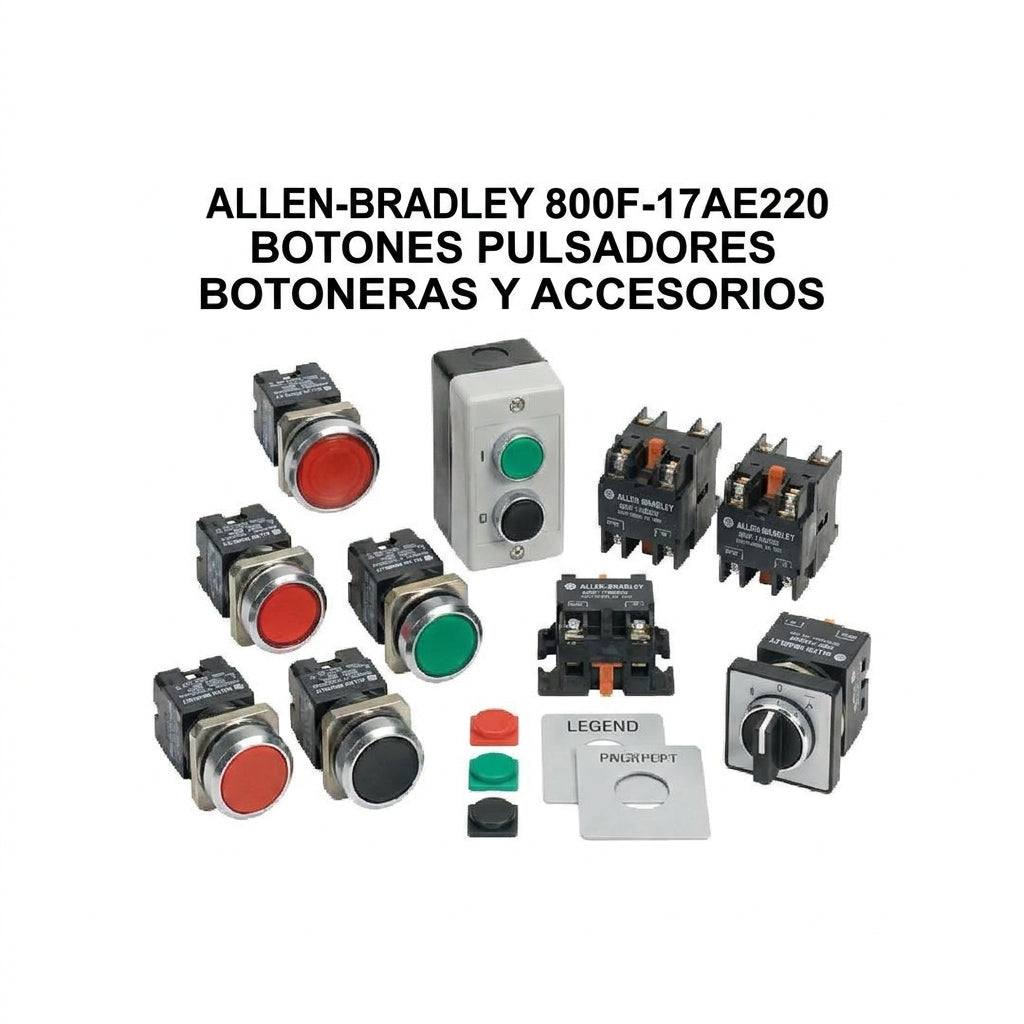 ALLEN-BRADLEY 800F-17AE220 BOTONES PULSADORES BOTONERAS Y ACCESORIOS