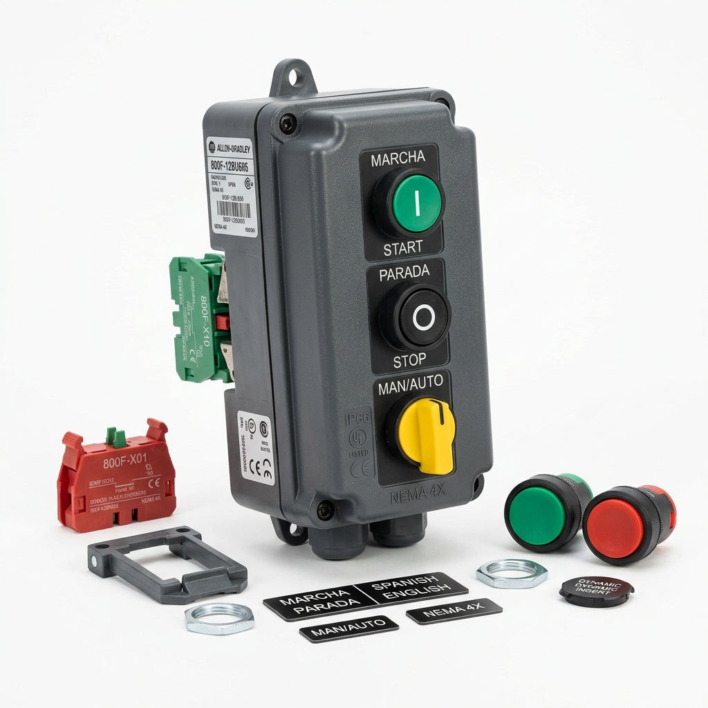 ALLEN-BRADLEY 800F-12BU605 BOTONES PULSADORES BOTONERAS Y ACCESORIOS