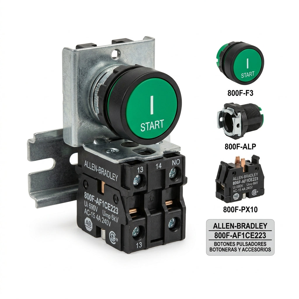 ALLEN-BRADLEY 800F-AF1CE223 BOTONES PULSADORES BOTONERAS Y ACCESORIOS
