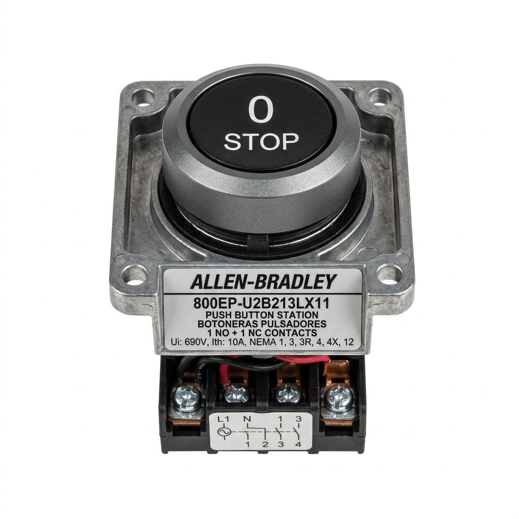ALLEN-BRADLEY 800EP-U2B213LX11 BOTONES PULSADORES BOTONERAS