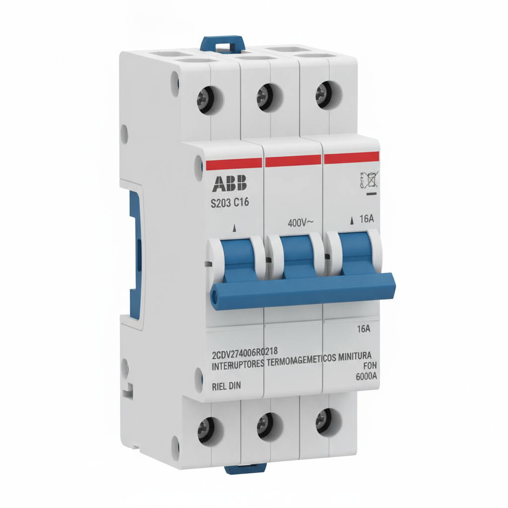 ABB 2CDV274006R0218 INTERRUPTORES TERMOMAGNETICOS MINIATURA RIEL DIN