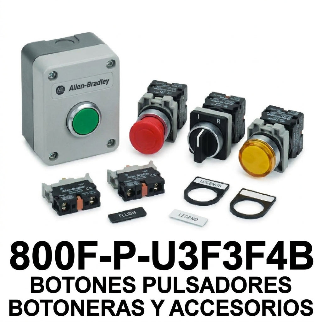 ALLEN-BRADLEY 800F-P-U3F3F4B BOTONES PULSADORES BOTONERAS Y ACCESORIOS