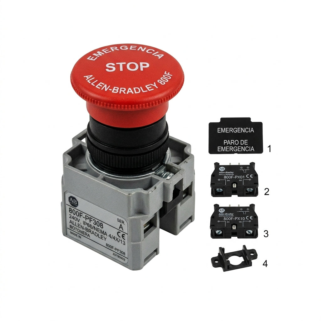 ALLEN-BRADLEY 800F-PF308 BOTONES PULSADORES BOTONERAS Y ACCESORIOS