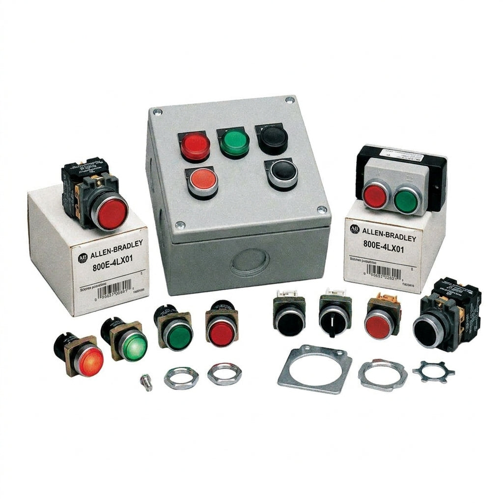 ALLEN-BRADLEY 800E-4LX01 BOTONES PULSADORES BOTONERAS Y ACCESORIOS