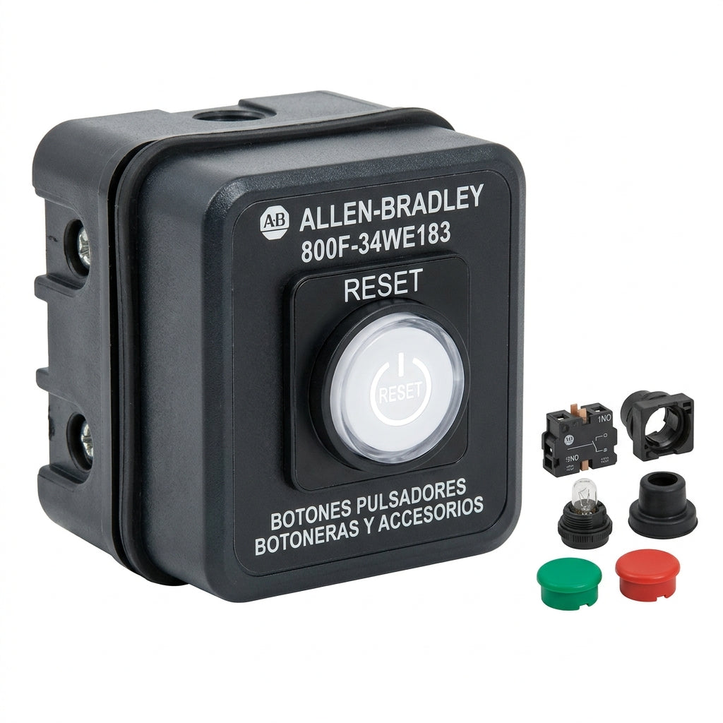 ALLEN-BRADLEY 800F-34WE183 BOTONES PULSADORES BOTONERAS Y ACCESORIOS