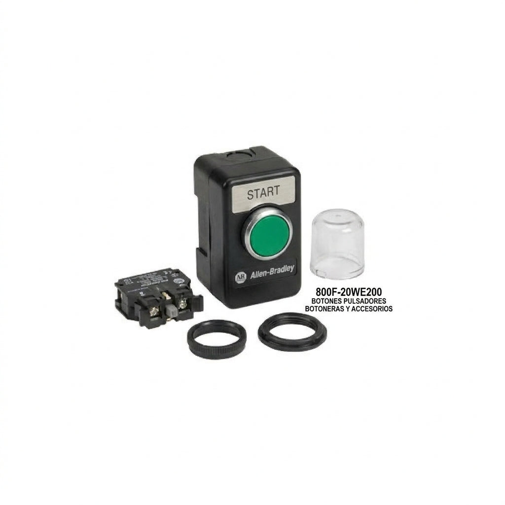 ALLEN-BRADLEY 800F-20WE200 BOTONES PULSADORES BOTONERAS Y ACCESORIOS
