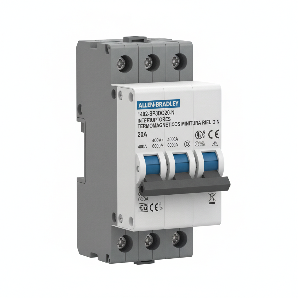 ALLEN-BRADLEY 1492-SP3DO20-N INTERRUPTORES TERMOMAGNETICOS MINIATURA RIEL DIN