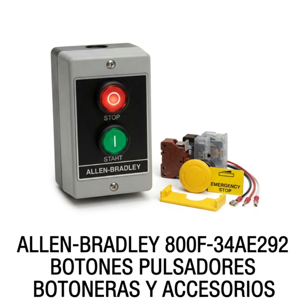 ALLEN-BRADLEY 800F-34AE292 BOTONES PULSADORES BOTONERAS Y ACCESORIOS