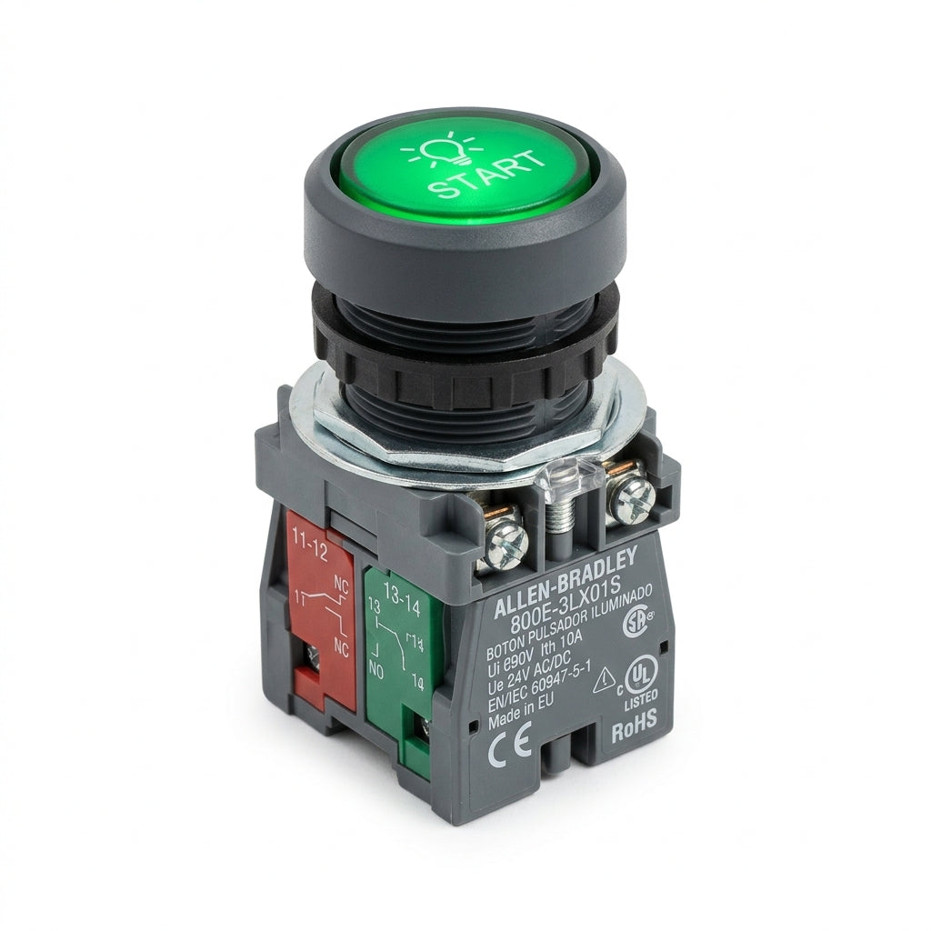 ALLEN-BRADLEY 800E-3LX01S BOTONES PULSADORES BOTONERAS Y ACCESORIOS
