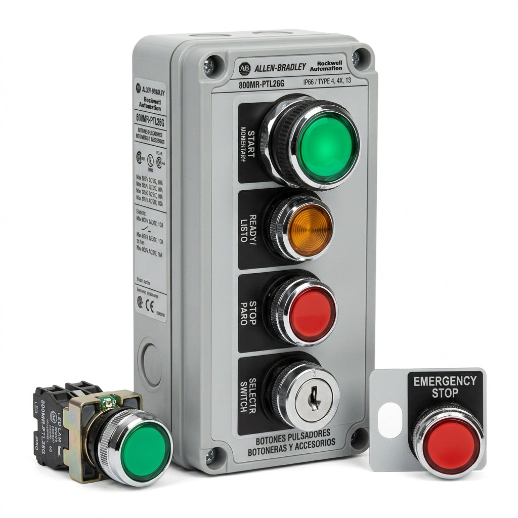 ALLEN-BRADLEY 800MR-PTL26G BOTONES PULSADORES BOTONERAS Y ACCESORIOS