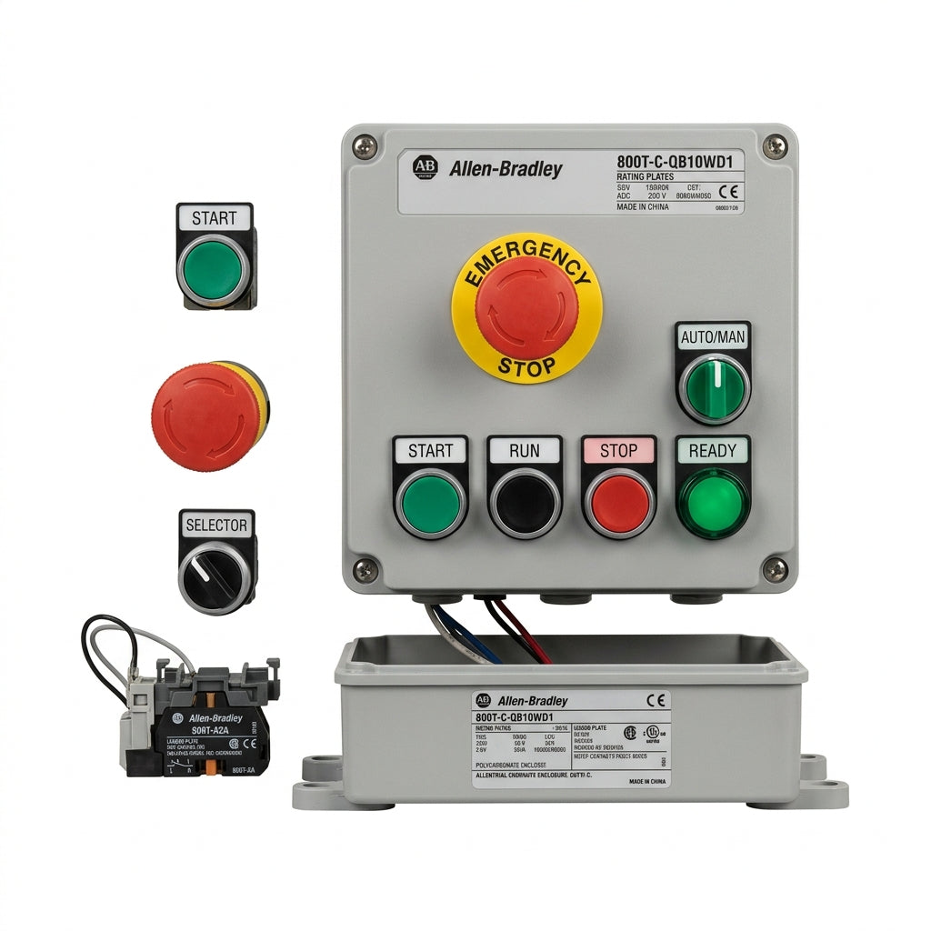 ALLEN-BRADLEY 800T-C-QB10WD1 BOTONES PULSADORES BOTONERAS Y ACCESORIOS