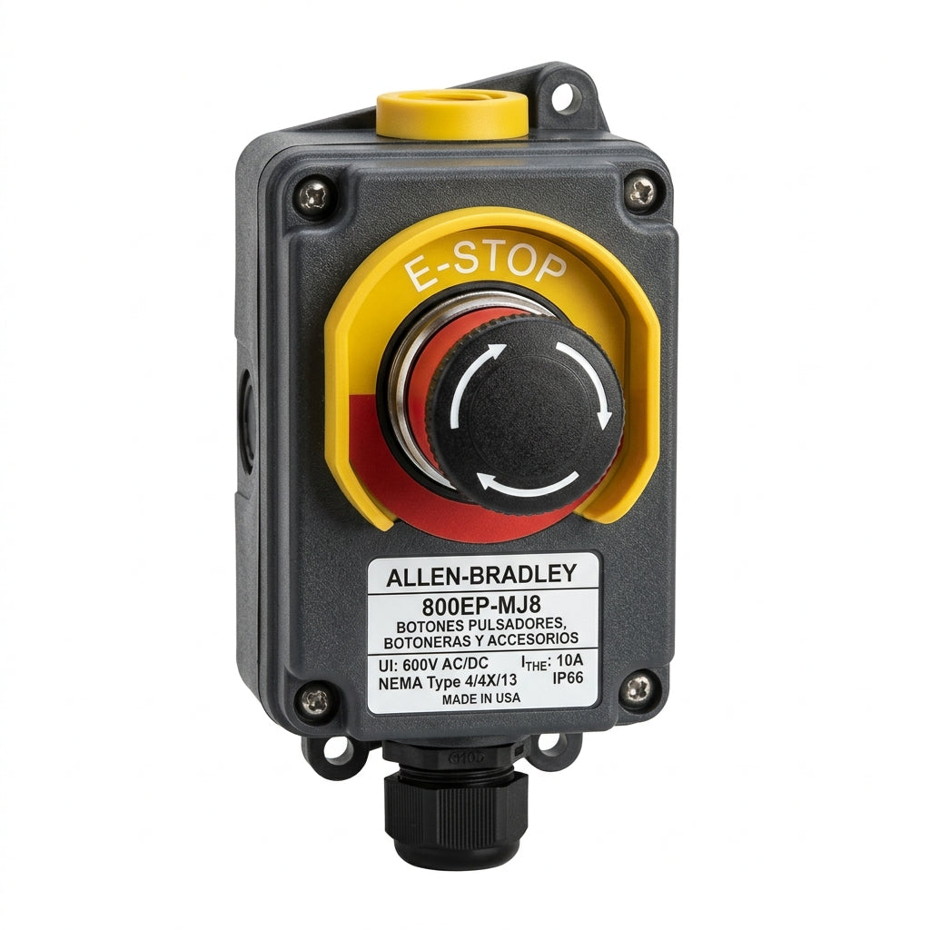 ALLEN-BRADLEY 800EP-MJ8 BOTONES PULSADORES BOTONERAS Y ACCESORIOS