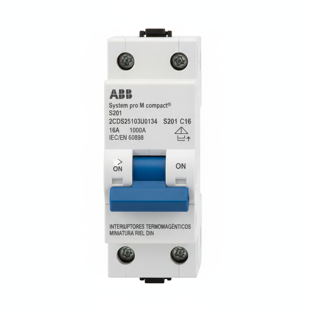 ABB 2CDS251103U0134 INTERRUPTORES TERMOMAGNETICOS MINIATURA RIEL DIN