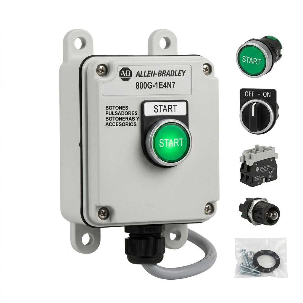 ALLEN-BRADLEY 800G-1E4N7 BOTONES PULSADORES BOTONERAS Y ACCESORIOS