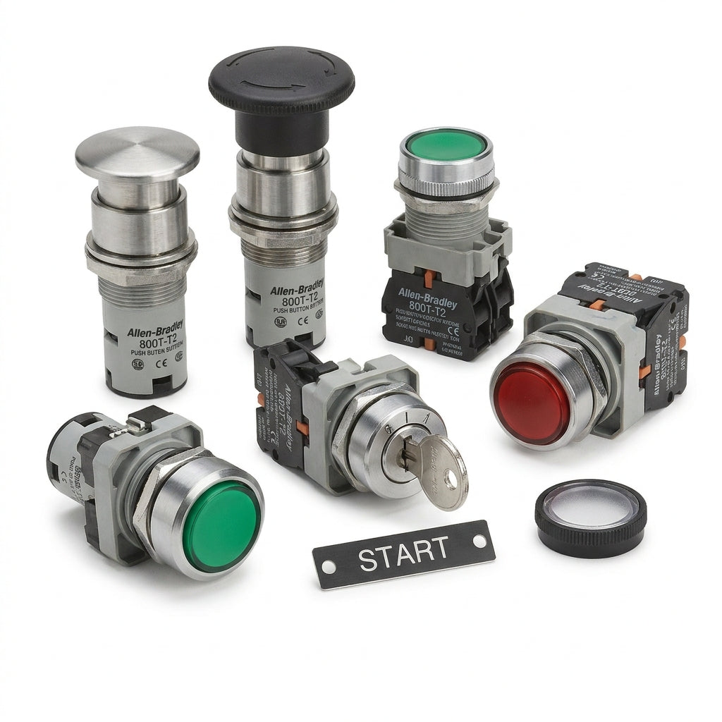 ALLEN-BRADLEY 800T-T2 BOTONES PULSADORES BOTONERAS Y ACCESORIOS