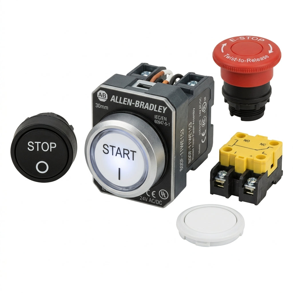 ALLEN-BRADLEY 800F-11WE153 BOTONES PULSADORES BOTONERAS Y ACCESORIOS
