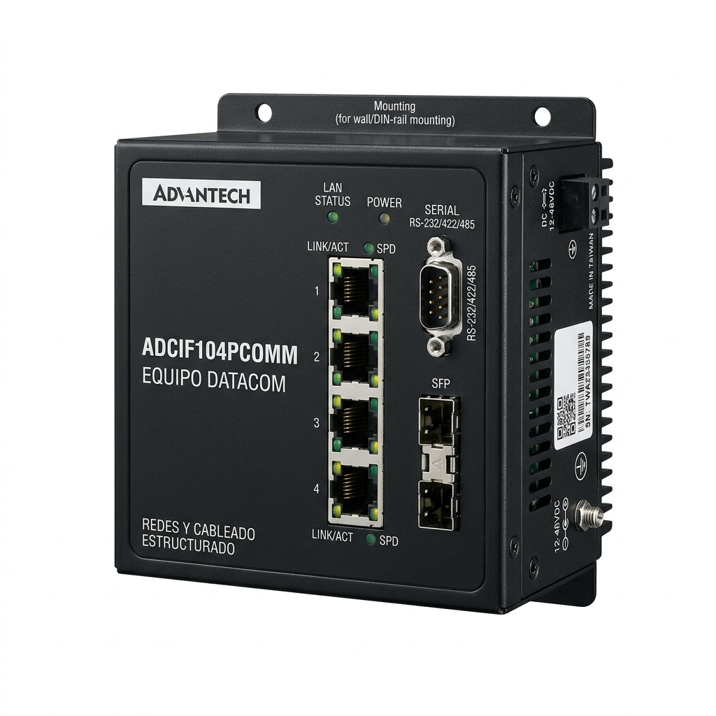 ADVANTECH ADCIF104PCOMO EQUIPO DATACOM (REDES Y CABLEADO ESTRUCTURADO)
