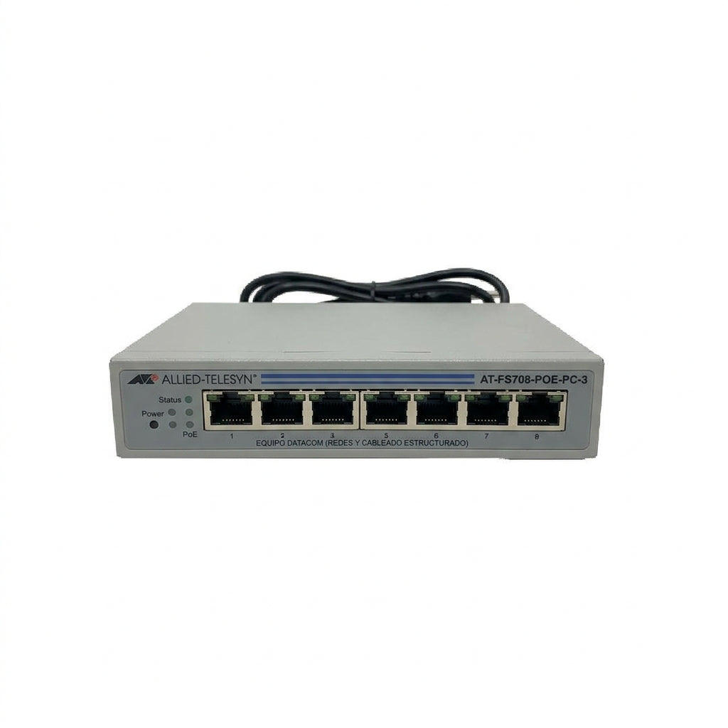 ALLIED-TELESYN AT-FS708-POE-PC-3 EQUIPO DATACOM (REDES Y CABLEADO ESTRUCTURADO)
