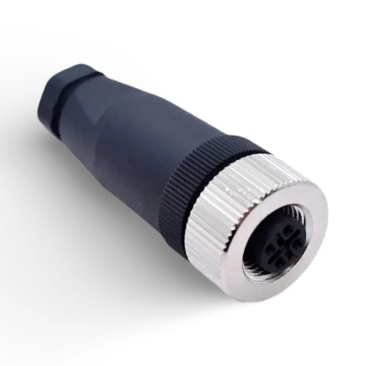 Conector Armable Recto 4 Pines Hembra M12