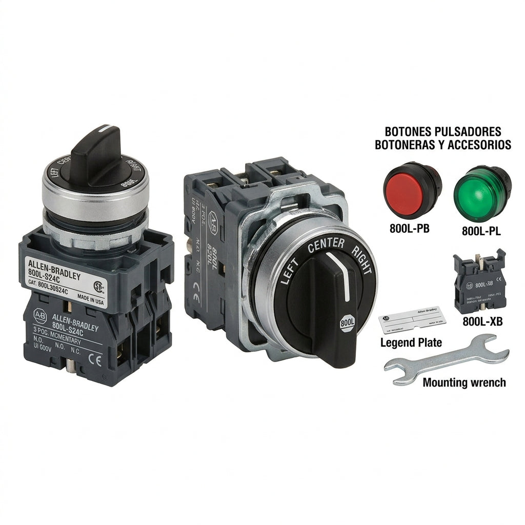 ALLEN-BRADLEY 800L30S24C BOTONES PULSADORES BOTONERAS Y ACCESORIOS