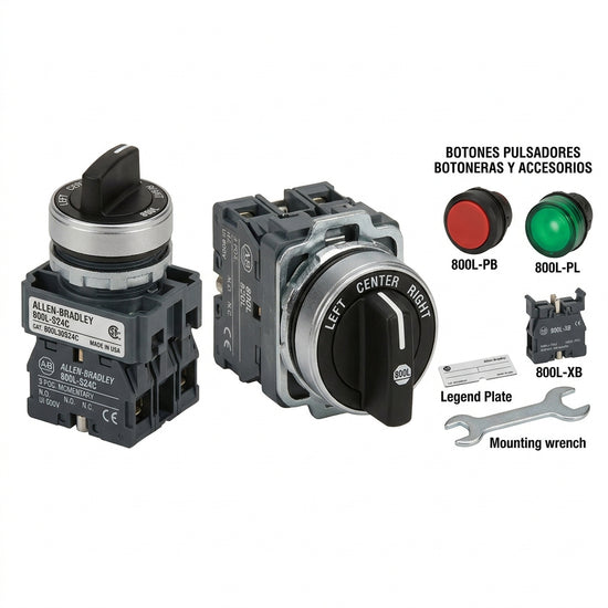 ALLEN-BRADLEY 800L30S24C BOTONES PULSADORES BOTONERAS Y ACCESORIOS