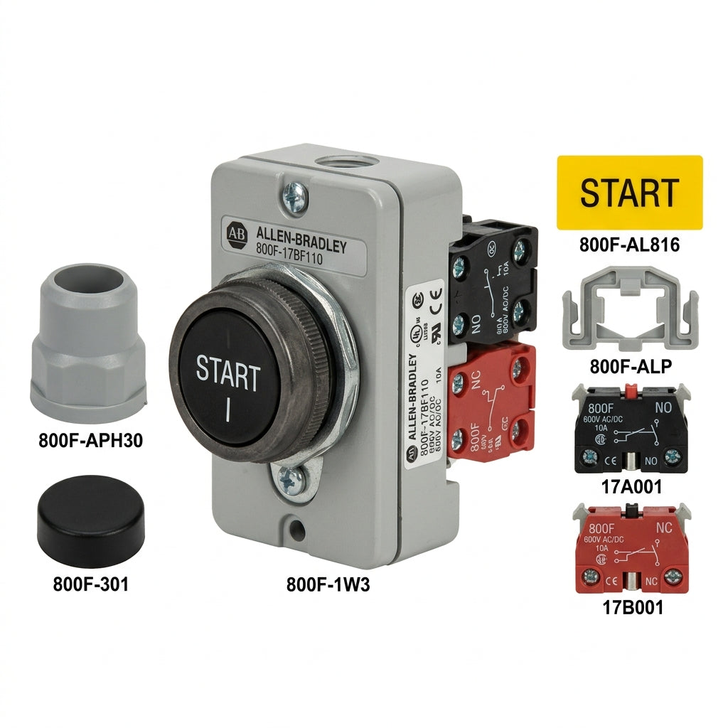 ALLEN-BRADLEY 800F-17BF110 BOTONES PULSADORES BOTONERAS Y ACCESORIOS