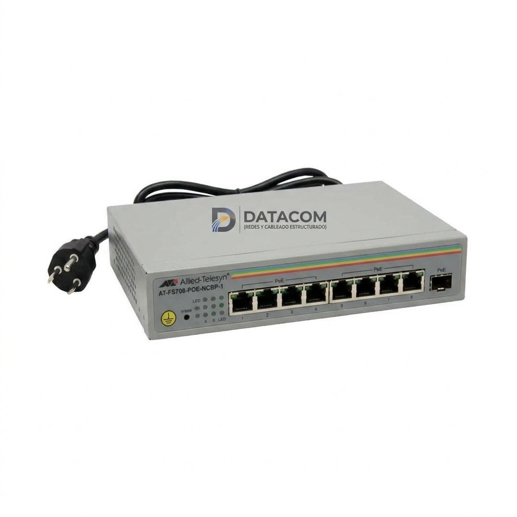 ALLIED-TELESYN AT-FS708-POE-NCBP-1 EQUIPO DATACOM (REDES Y CABLEADO ESTRUCTURADO)