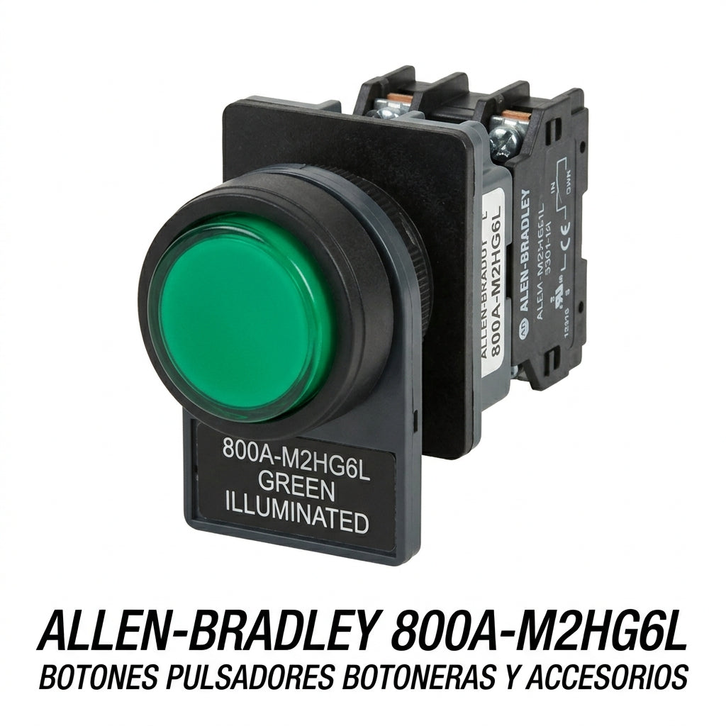 ALLEN-BRADLEY 800A-M2HG6L BOTONES PULSADORES BOTONERAS Y ACCESORIOS