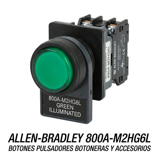 ALLEN-BRADLEY 800A-M2HG6L BOTONES PULSADORES BOTONERAS Y ACCESORIOS