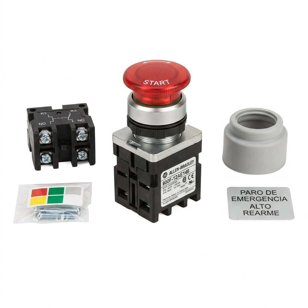 ALLEN-BRADLEY 800F-12AE146 BOTONES PULSADORES BOTONERAS Y ACCESORIOS