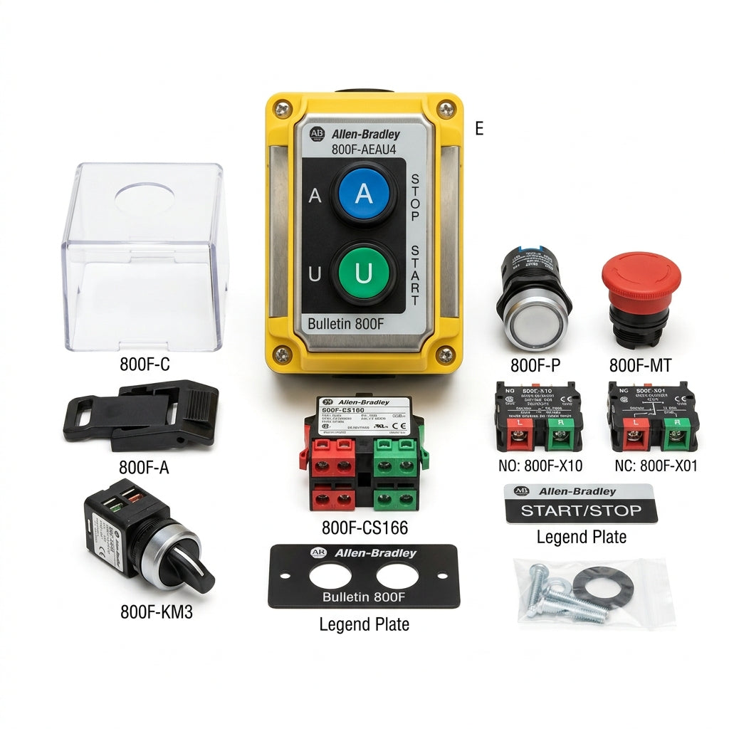 ALLEN-BRADLEY 800F-AEAU4CS166 BOTONES PULSADORES BOTONERAS Y ACCESORIOS