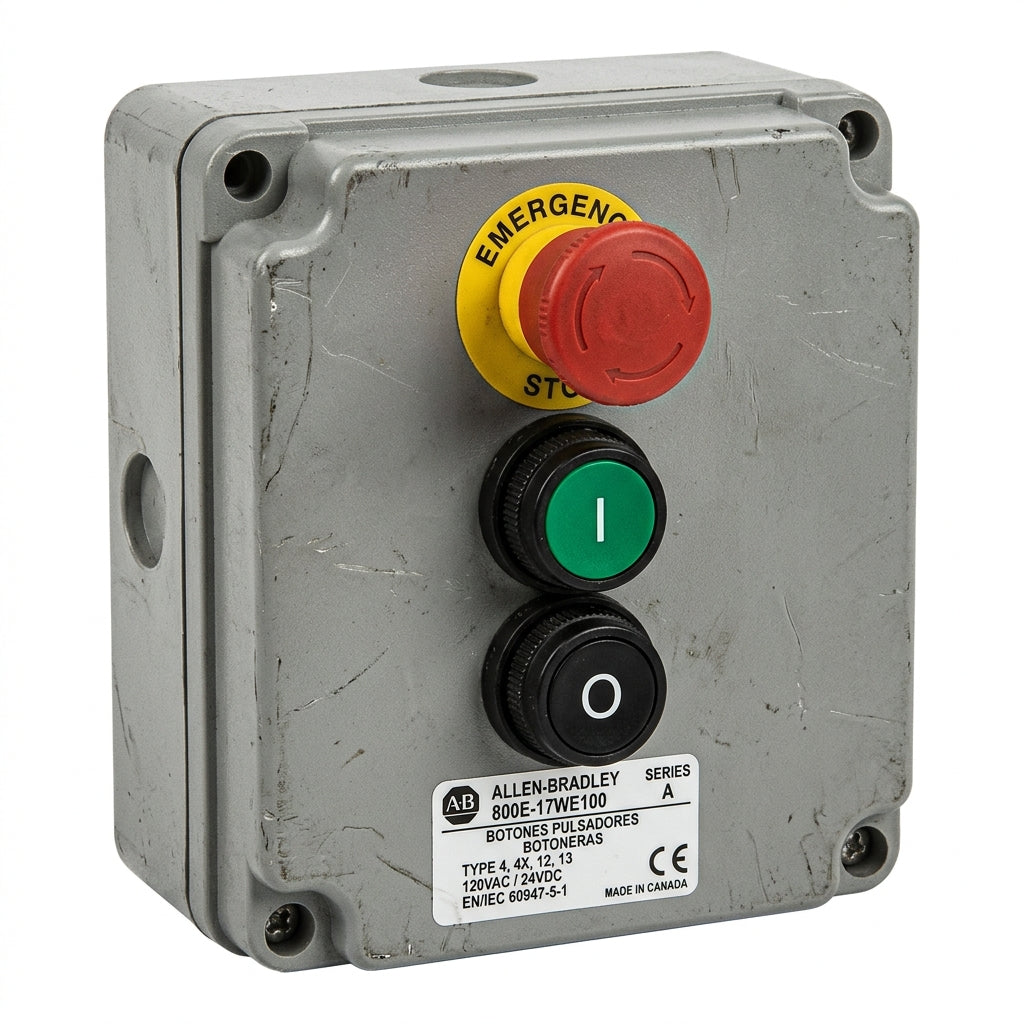 ALLEN-BRADLEY 800E-17WE100 BOTONES PULSADORES BOTONERAS
