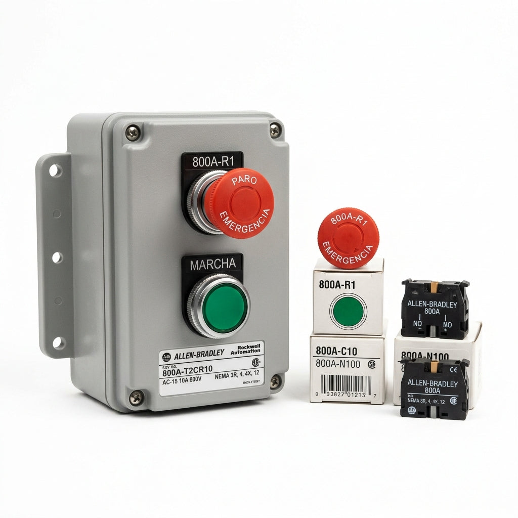 ALLEN-BRADLEY 800A-T2CR10 BOTONES PULSADORES BOTONERAS Y ACCESORIOS